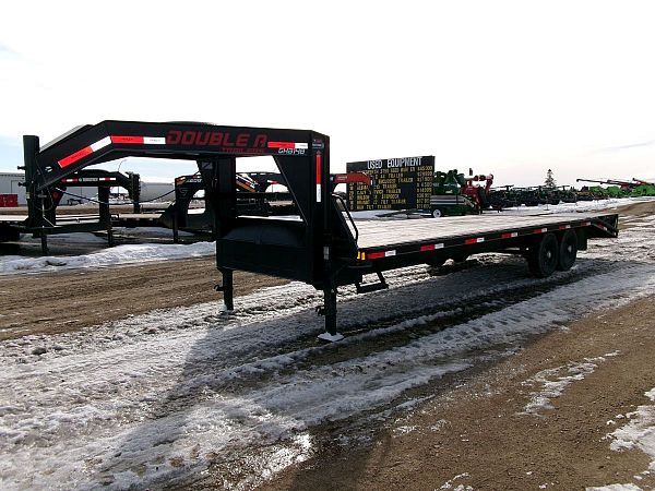 Used 2023 Double A 20' + Ramps Flat Deck Trailer