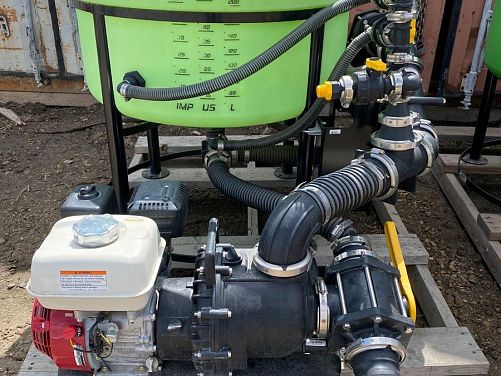Chembine 3" Mixing Unit with 6.5HP Honda and Banjo Pump