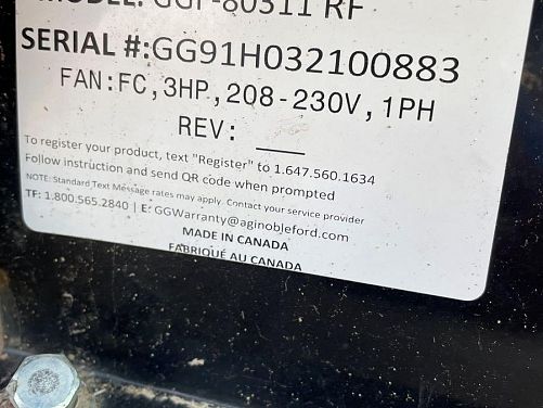 Factory Refurbished AGI Grain Guard 3HP FC Fan