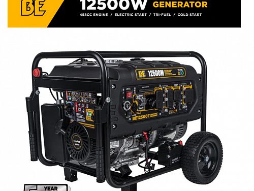 12,500 Peak Watts Tri Fuel Generator