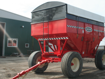 400 Bruns Gravity Cart with 12 Ton Horst Wagon