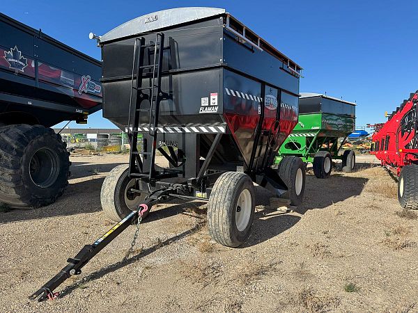 400 Bruns Black Gravity Cart with 12 Ton Horst Wagon