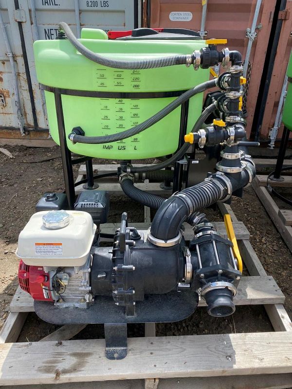 Chembine 3" Mixing Unit with 6.5HP Honda and Banjo Pump