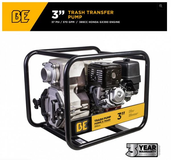 3" Trash Transfer Pump with Honda GX390 Engine