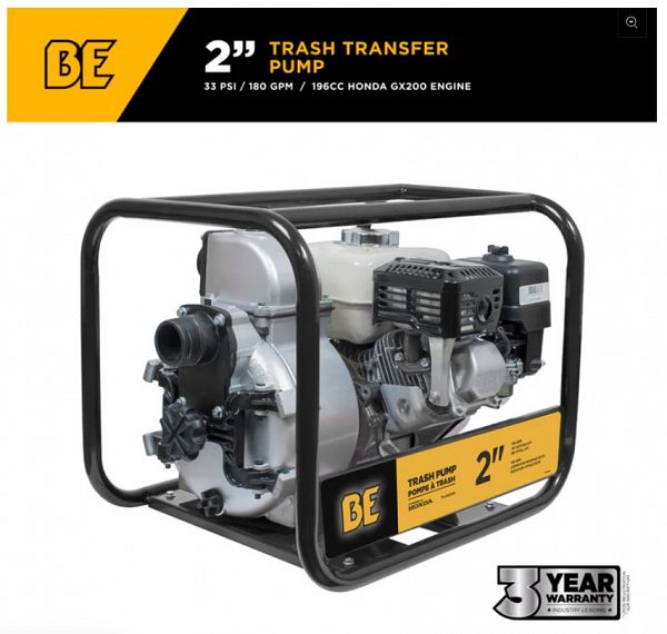 2'' Trash Transfer Pump with Honda GX200 Engine