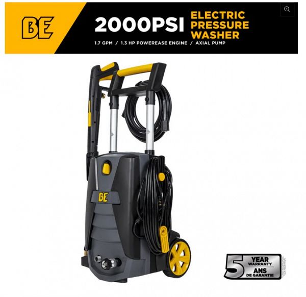 2,000 PSI 1.7 GPM Electric Pressure Washer