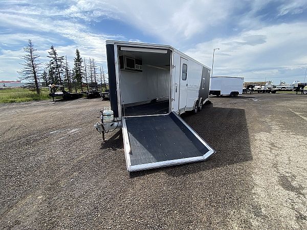 Used 2022 Mission 8.5'x24' Aluminum Enclosed Sled Trailer