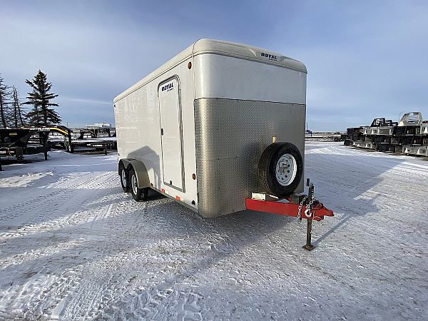 Used 2016 Royal 7'x16' Enclosed Flat Front Cargo Trailer