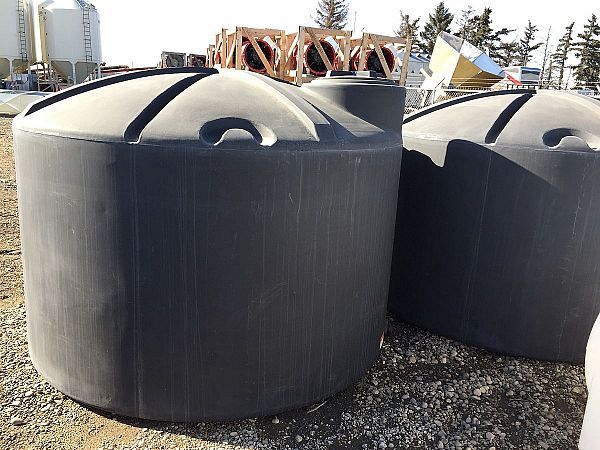 1250 Imperial Gallon Black Vertical Water Storage Tank