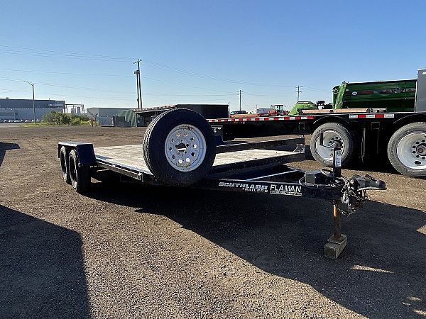 Used 2021 Southland 16' Lowboy Flat Deck Trailer