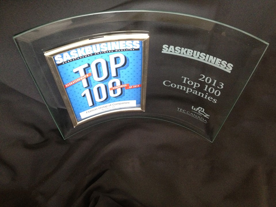 Saskatchewan Top 100 Companies award